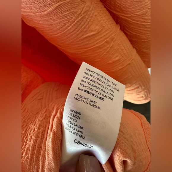 Free People Violet Mini Dress In Grapefruit NWT (Size L) - Picture 7 of 7